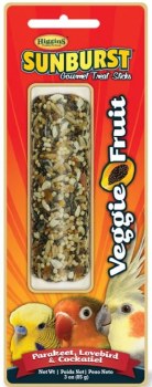 Higgins Sunburst Gourmet Veggie and Fruit, Bird Treat Stick, 3oz