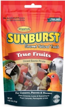 Higgins Sunburst Gourmet True Fruits, Bird Treats, 5oz