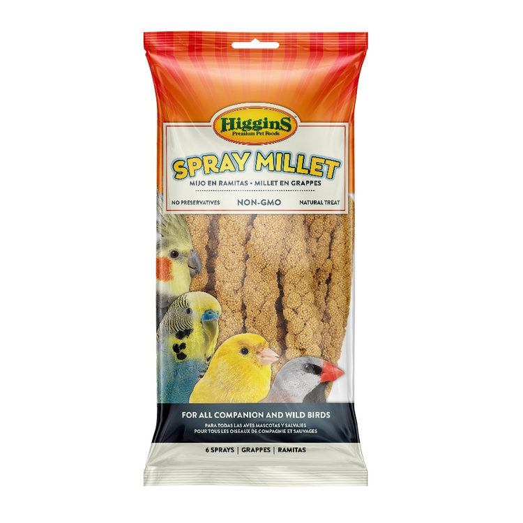 HIGGINS SPRAY MILLET NATURAL AVIAN TREAT 6ct