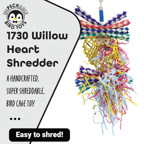 Impeckable Bird Toys 1730 Willow Heart Shredder