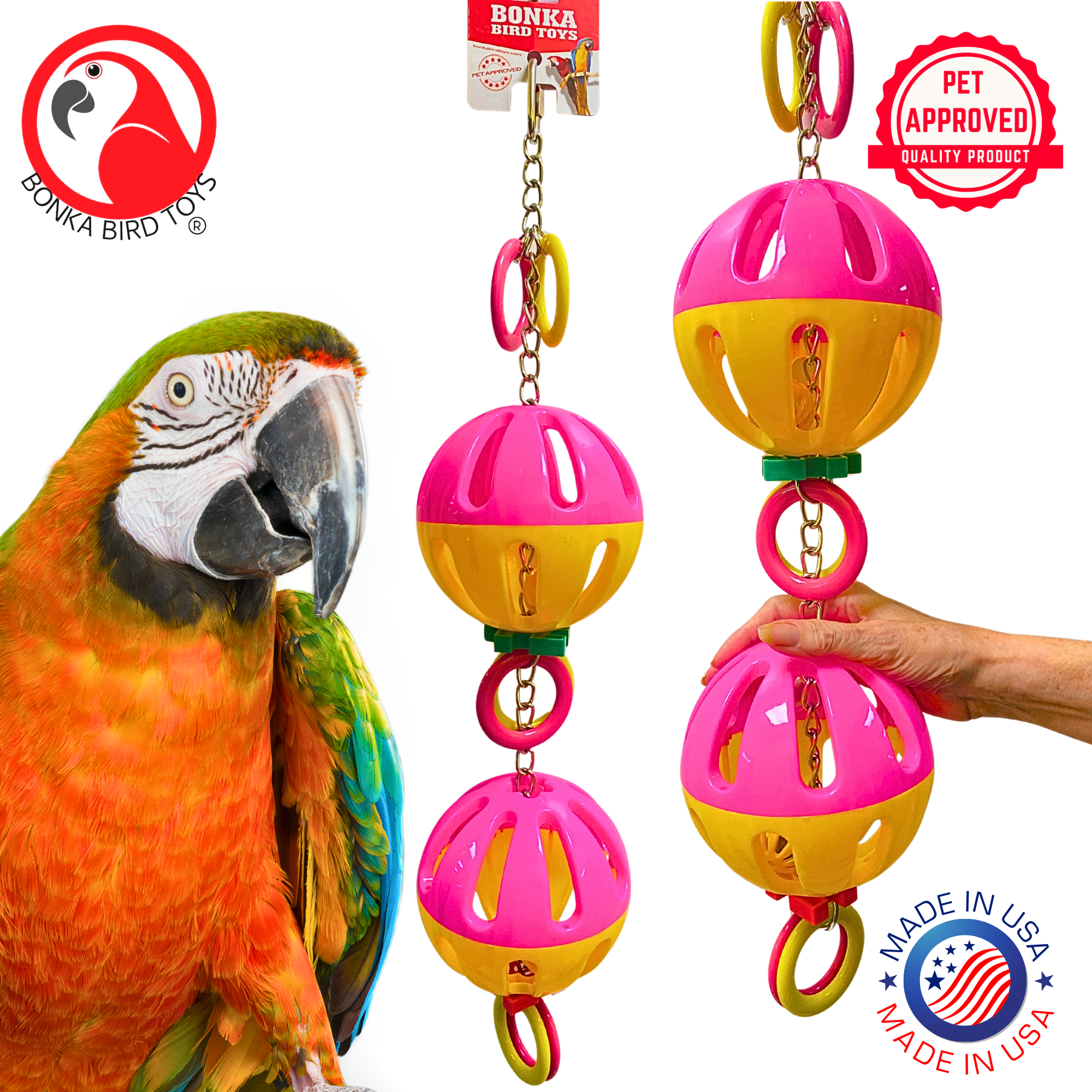 BONKA 1006 Huge Tuff Ball Bird Toy