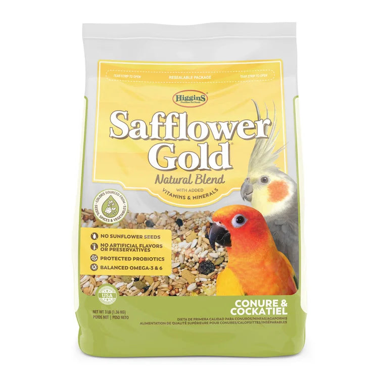 Higgins 30120 Safflower Gold Conure Cockatiel 3lb