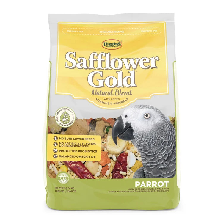 Higgins 30121 Safflower Gold Parrot 3lb