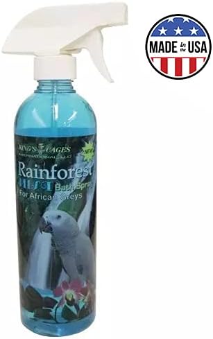 Kings Cage Rainforest Mist Bath Spray for African Greys 17oz