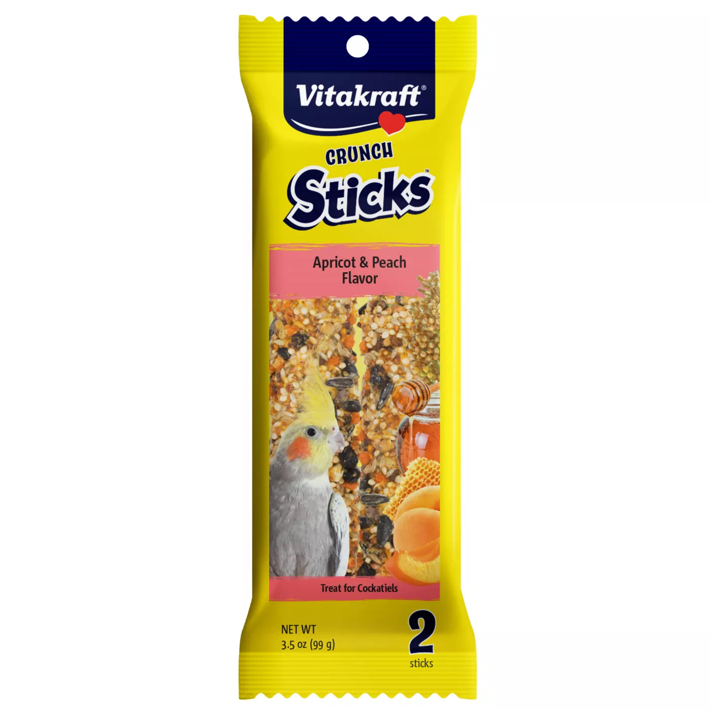 Vitakraft 59452 Crunch Stick Apricot & Peach Flavor 3.5 oz