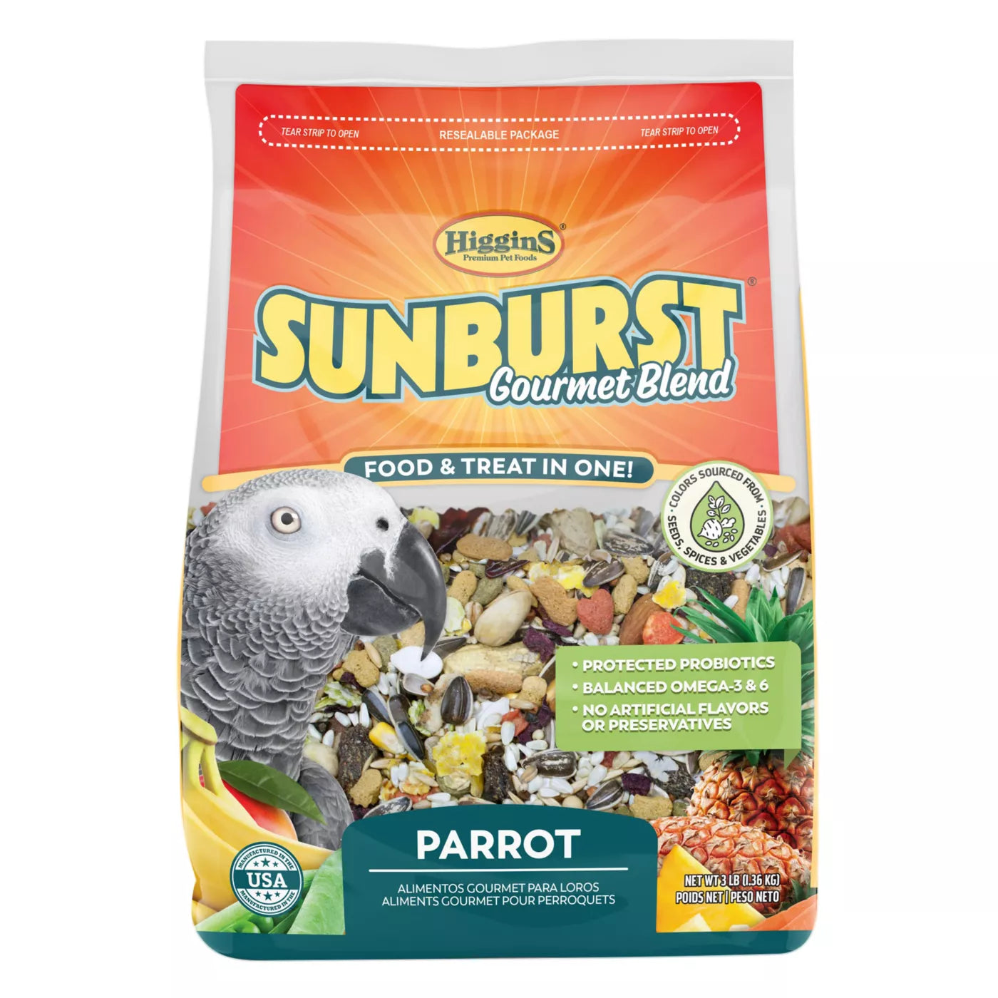 Higgins HIG30234 Sunburst Parrot 3lb