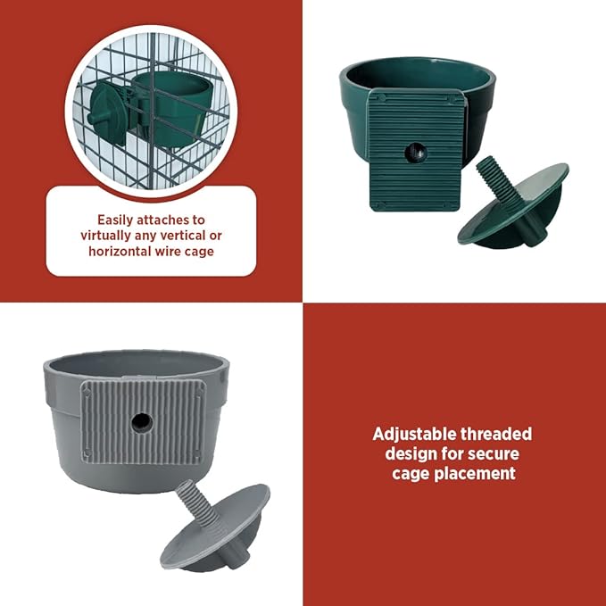 Hagen Lock & Crock Heavy-Duty - Tip-Proof - Food and Water Bowl - 591 ml (20 oz)