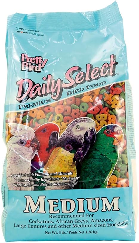 Pretty Bird 73117 Daily Select Premium Bird Food Medium 3lb