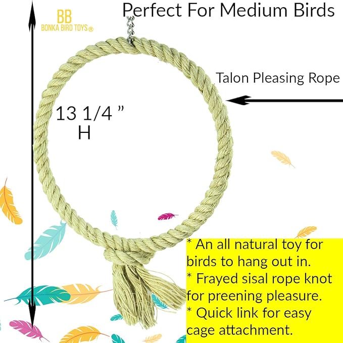 Bonka 1768 Medium Sisal Rope Swing