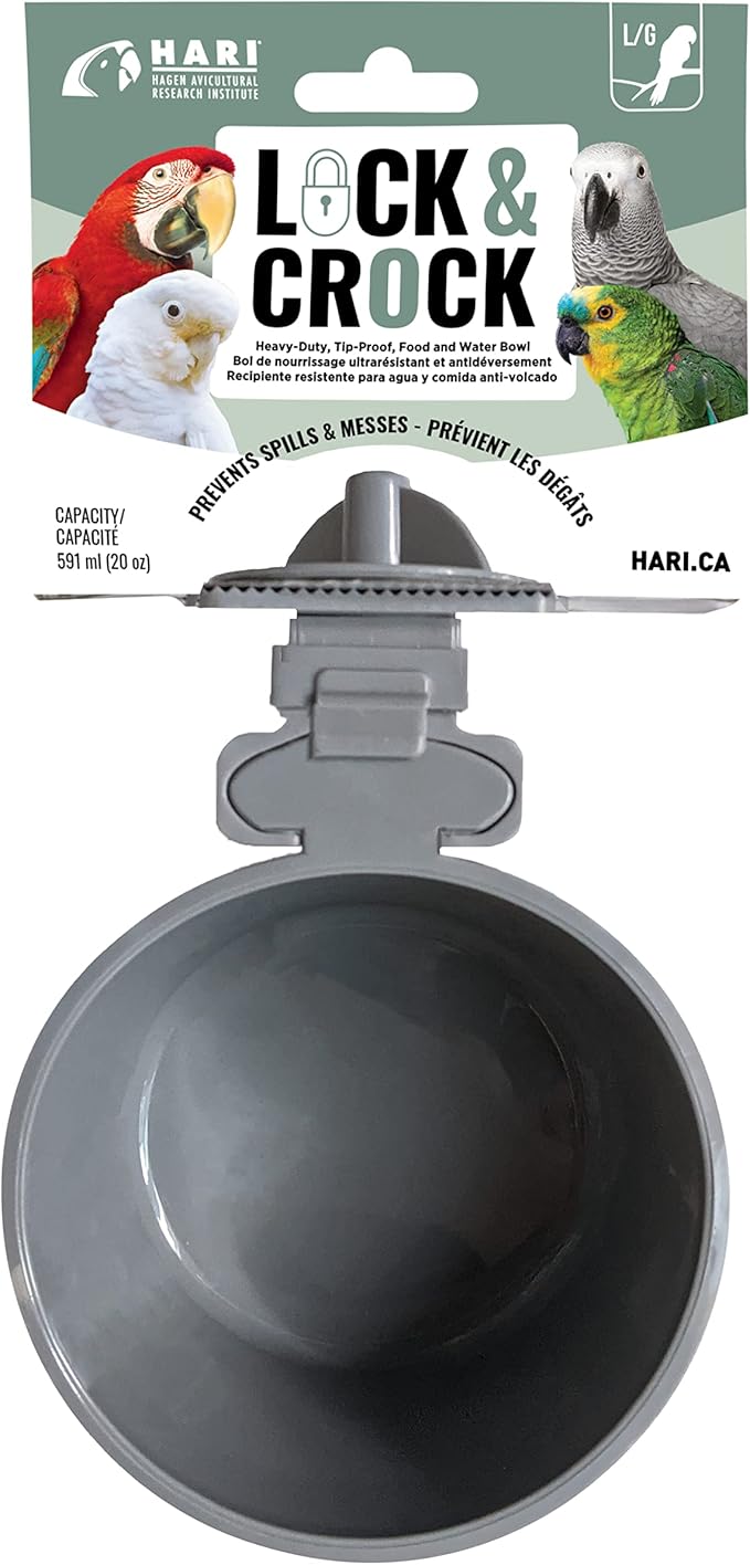 Hagen Lock & Crock Heavy-Duty - Tip-Proof - Food and Water Bowl - 591 ml (20 oz)