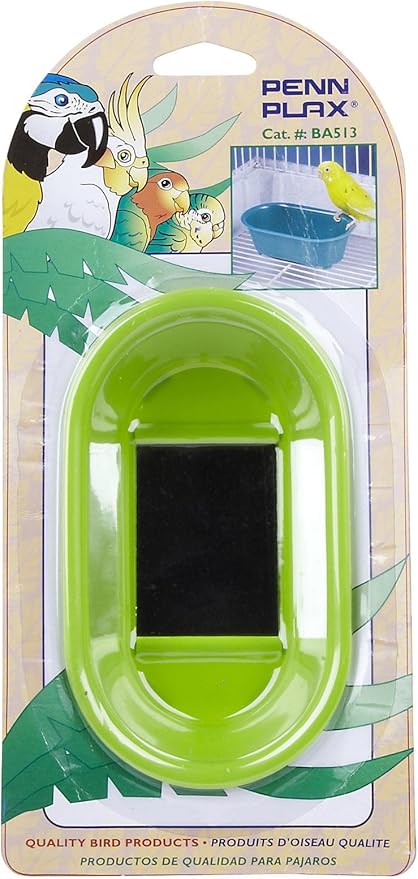 Penn-Plax BA513 Bird Bath with Mirror – Designed for Small Bird
