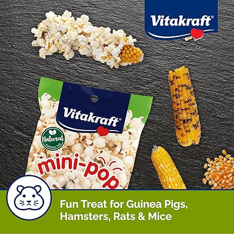 Vitakraft Mini Pops Treat for Small Animals - 100% Real Corn Cob - Supports Healthy Teeth - 6 oz