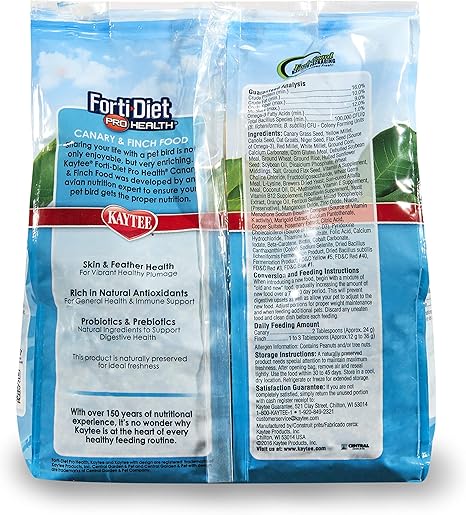 Kaytee Forti-Diet Pro Health Pet Canary & Finch Food, 2 lb