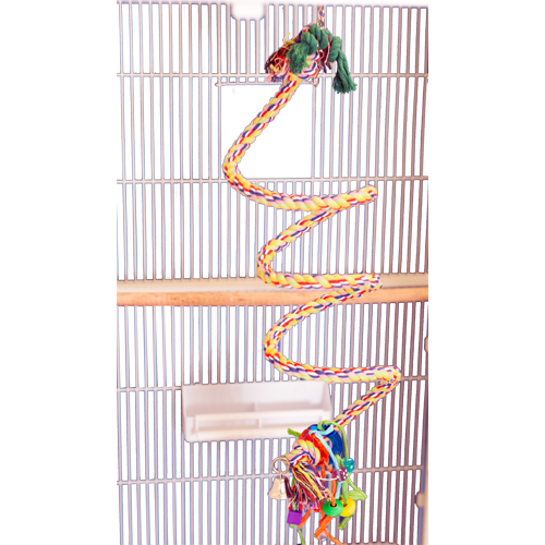 A&E HB551F FANCY Small Cotton Rope Boing with Bell, 1/2"x52"