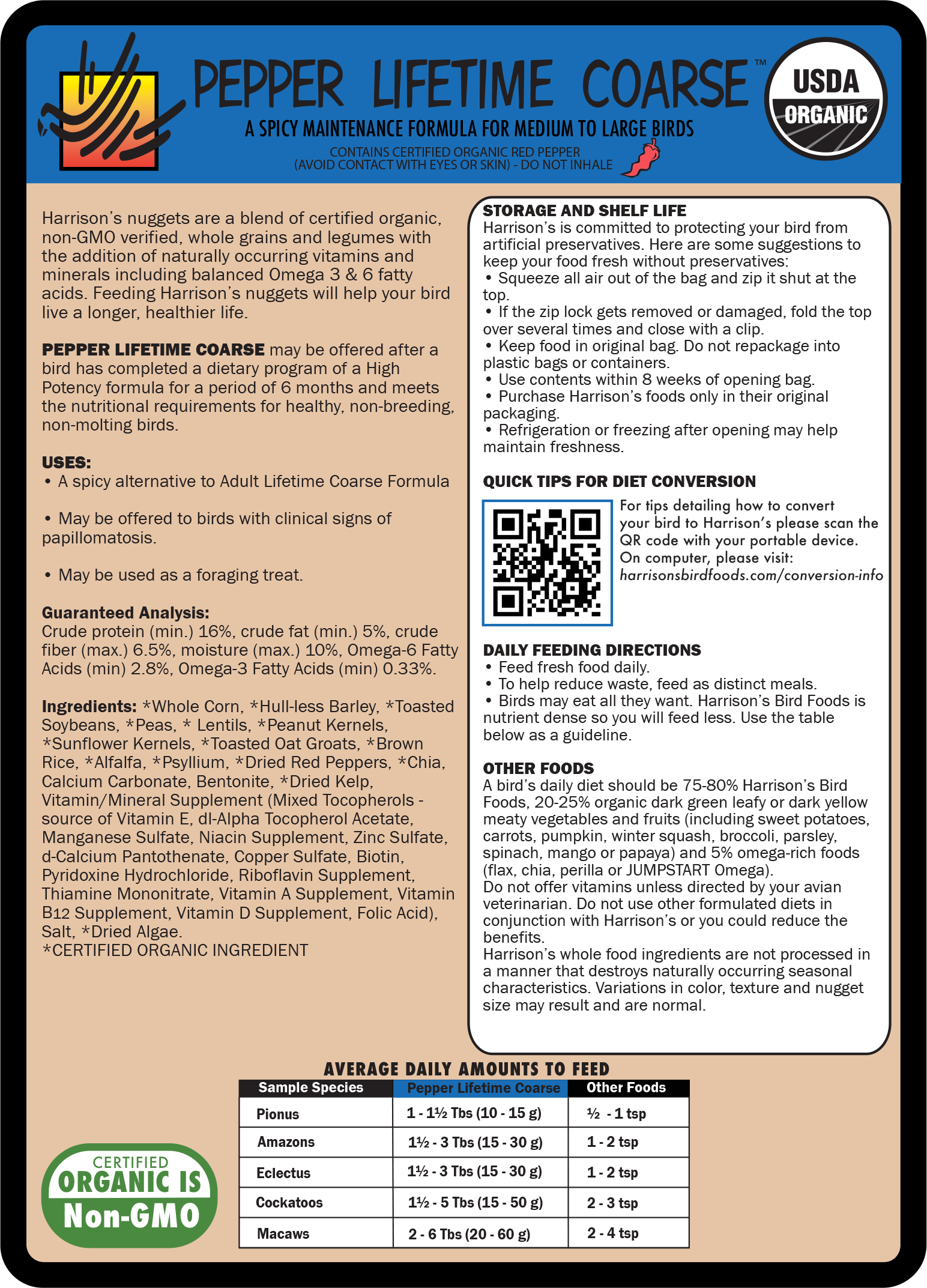 Harrison's Pepper Lifetime Coarse 1lb