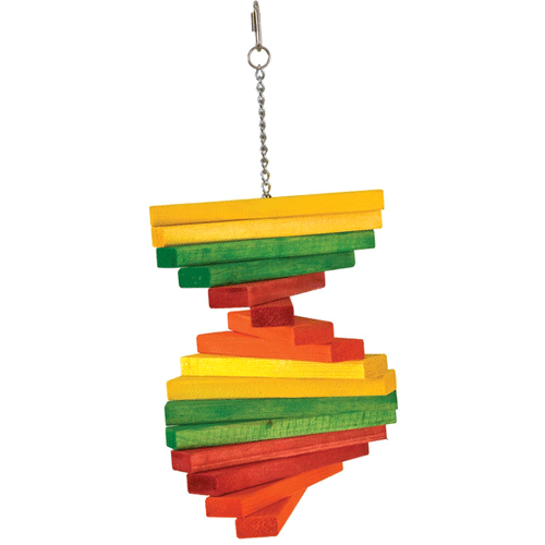 A&E HB01394 Colored Wooden Block Spiral