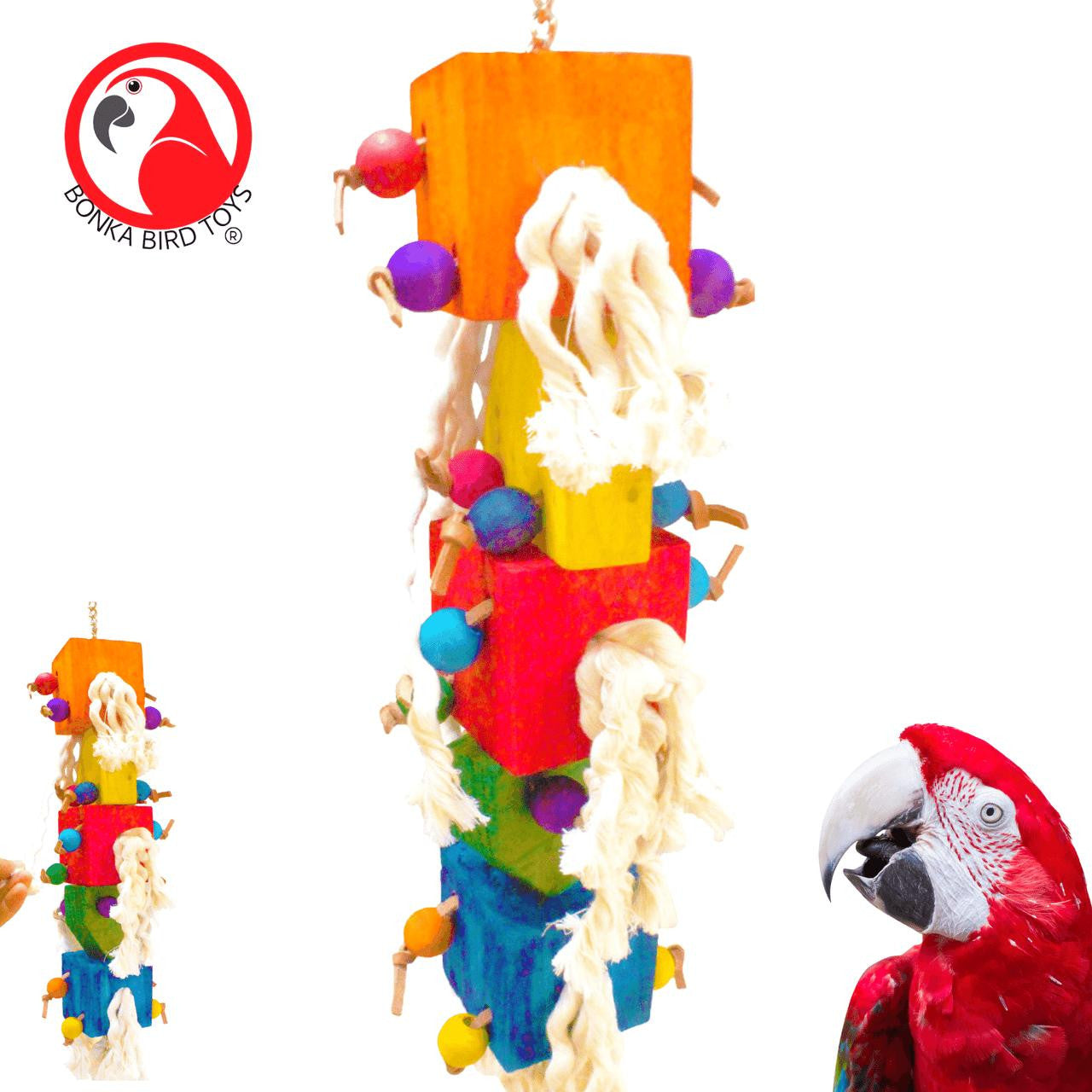 Bonka BIrd Toys 1624 Large Tassle Cubes