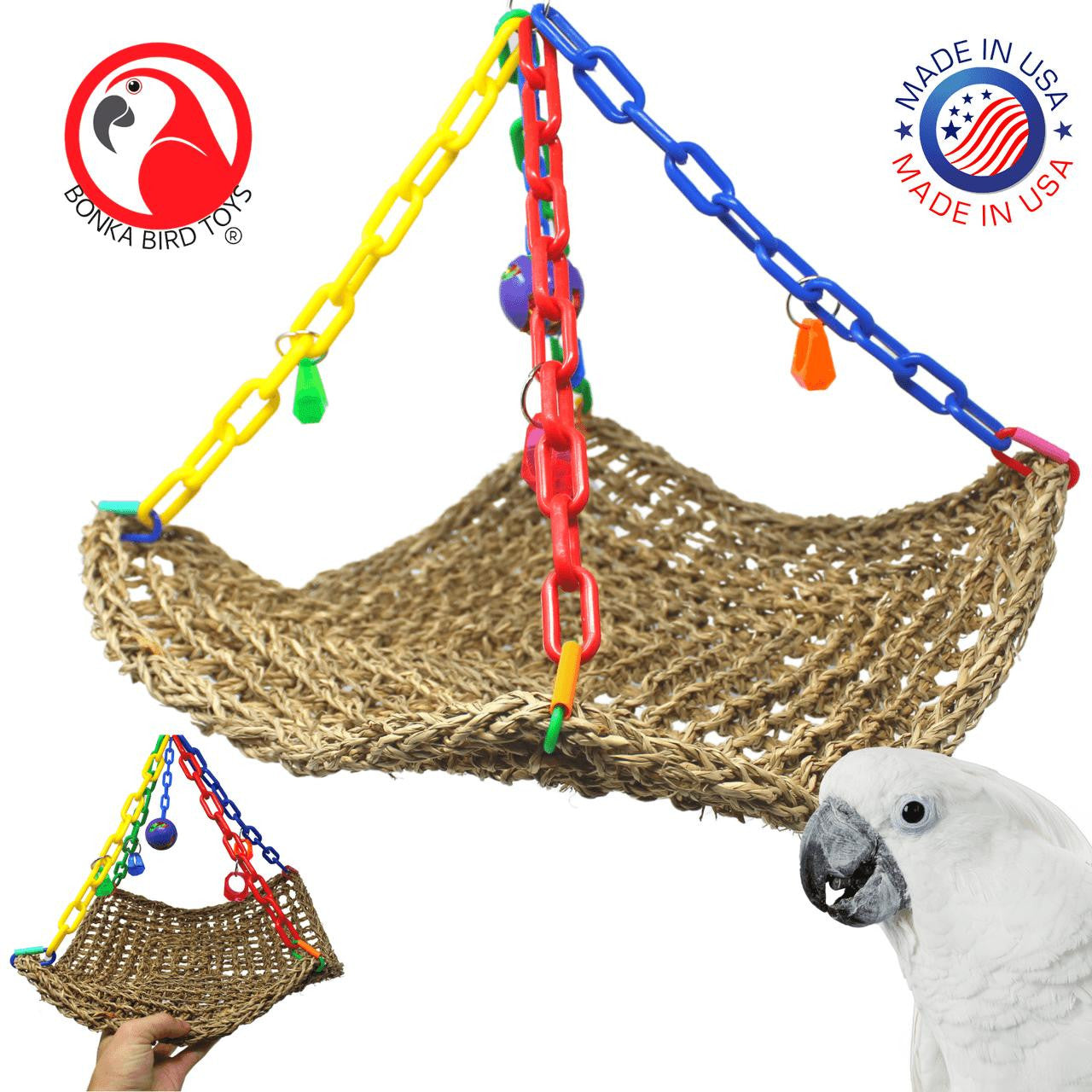thumbnail image 2 of Bonka Bird Toys 3836 Ring Jumble Puzzle – Medium Parrot Cage Toy, 3oz 2 of 3