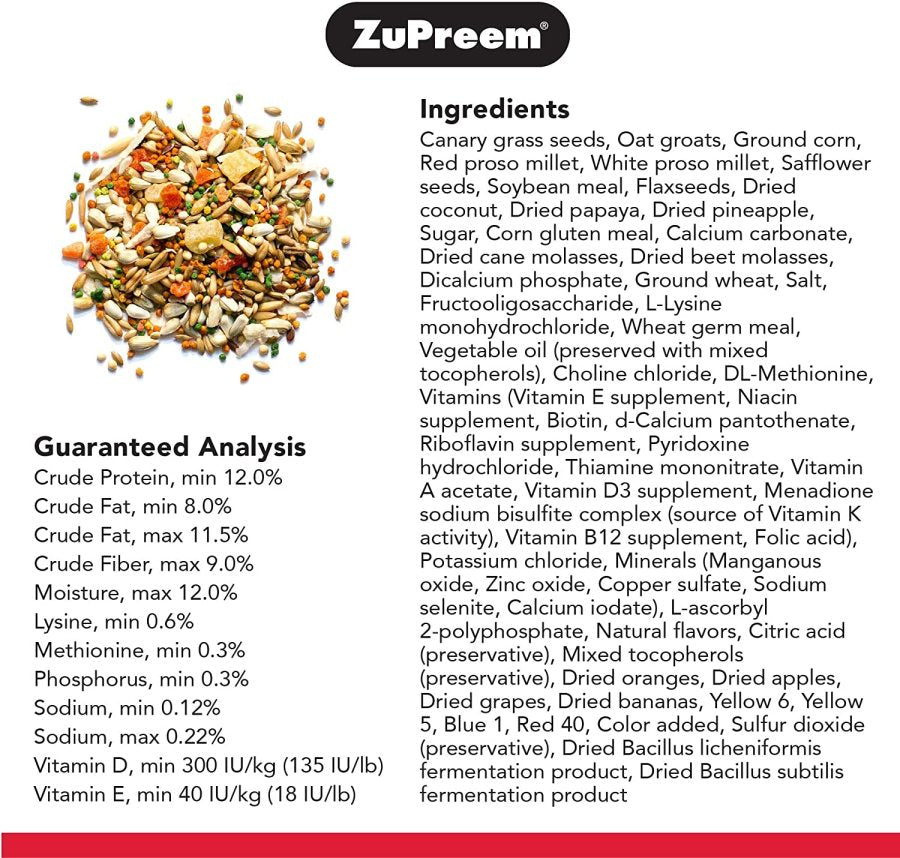 Zupreem Smart Select Parakeet 2lb