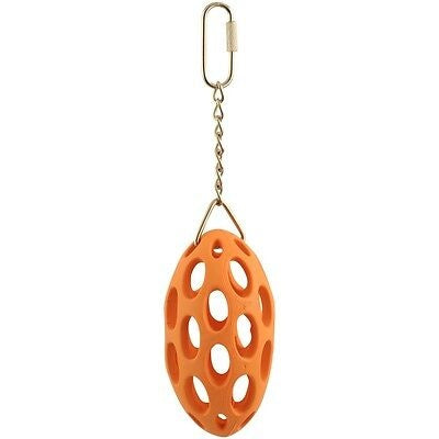 JW Pet ActiviToy Nutcase Bird Toy Orange; Silver Large