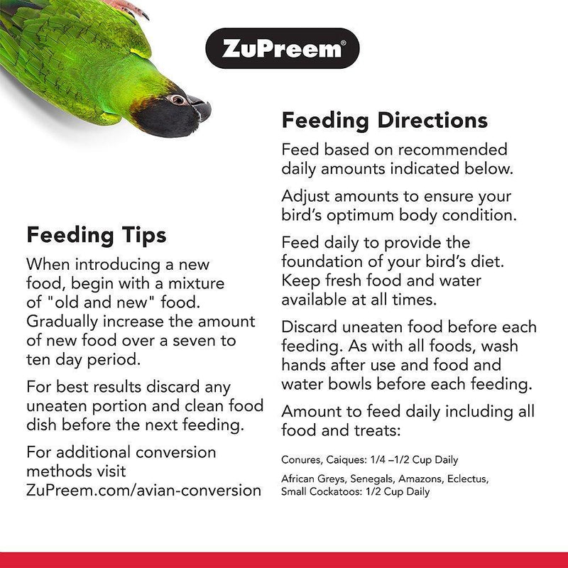 ZuPreem FruitBlend Flavor Bird Food for Parrots & Conures - 3.5 lb