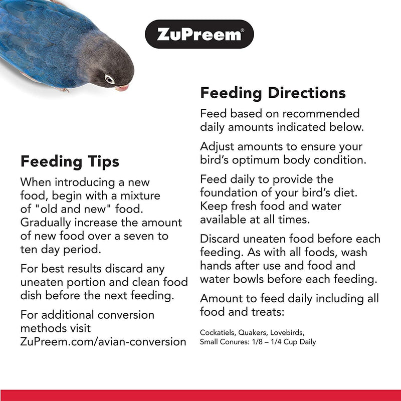 ZuPreem FruitBlend Flavor Bird Food for Medium Birds - 2 lb