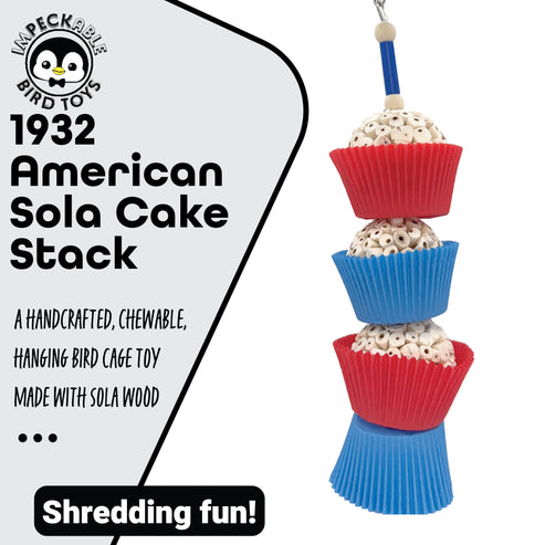 Impeckable Bird Toys 1932 American Sola Cake Stack