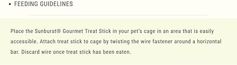 Higgins 113284 Sunburst treat stickwith Bananas & Coconut Parrot