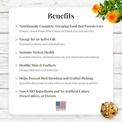 LAFEBER'S Classic Nutri-Berries Pet Bird Food, Made with Non-GMO and Human-Grade Ingredients, for Parrots, 3.25 lb