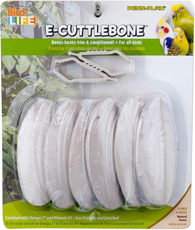 Penn-Plax Bird-Life Natural E Cuttlebone 6 Pack