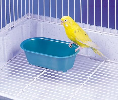 Penn-Plax BA513 Bird Bath with Mirror – Designed for Small Bird