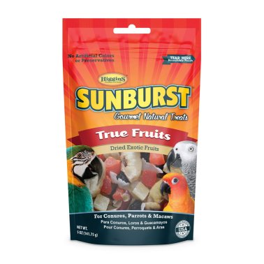 HIGGINS HIG32253 True Fruits Gourmet Natural Treat for Conures Parrots & Macaws 5 Oz