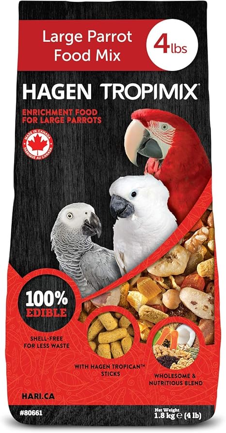 Hagen Hari Tropimix Enrichment Large Parrot 4lb