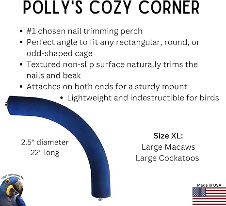 Polly's 50984 Cozy Corner Bird Perch, X-Large (Color May Vary)