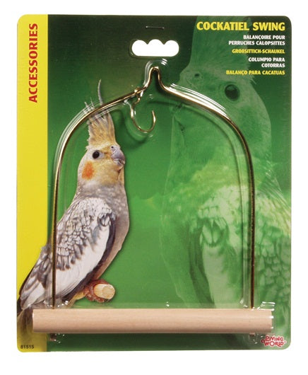 Hagen 81515 Living World Bird Swing with Wooden Perch For Cockatiels