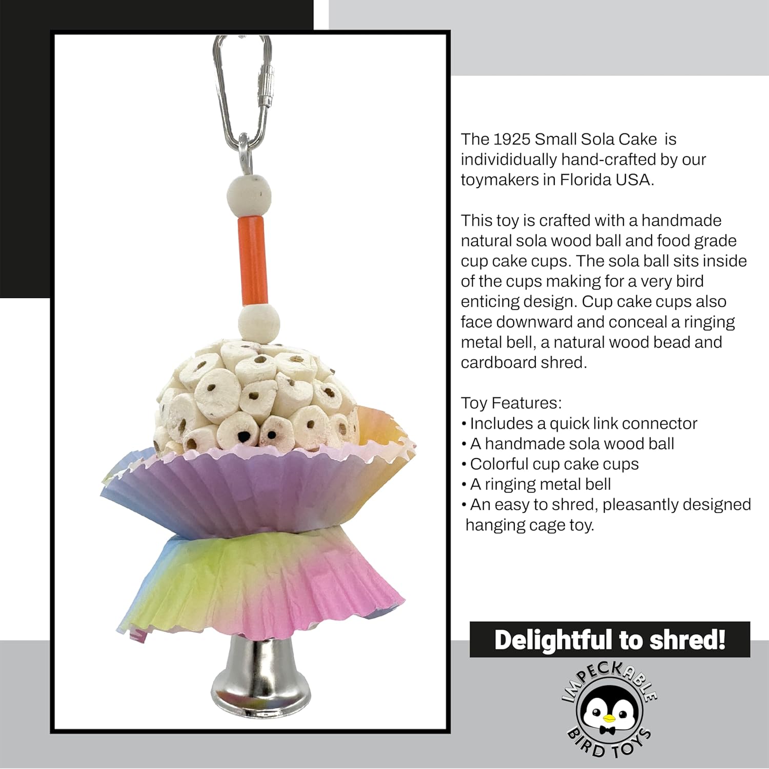 Impeckable Bird Toys 1925 Small Sola Cake