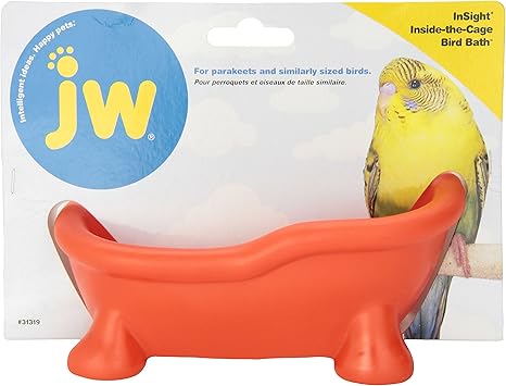 JW Pet Company Insight Inside the Cage Bird Bath Bird Accessory (colors may vary)