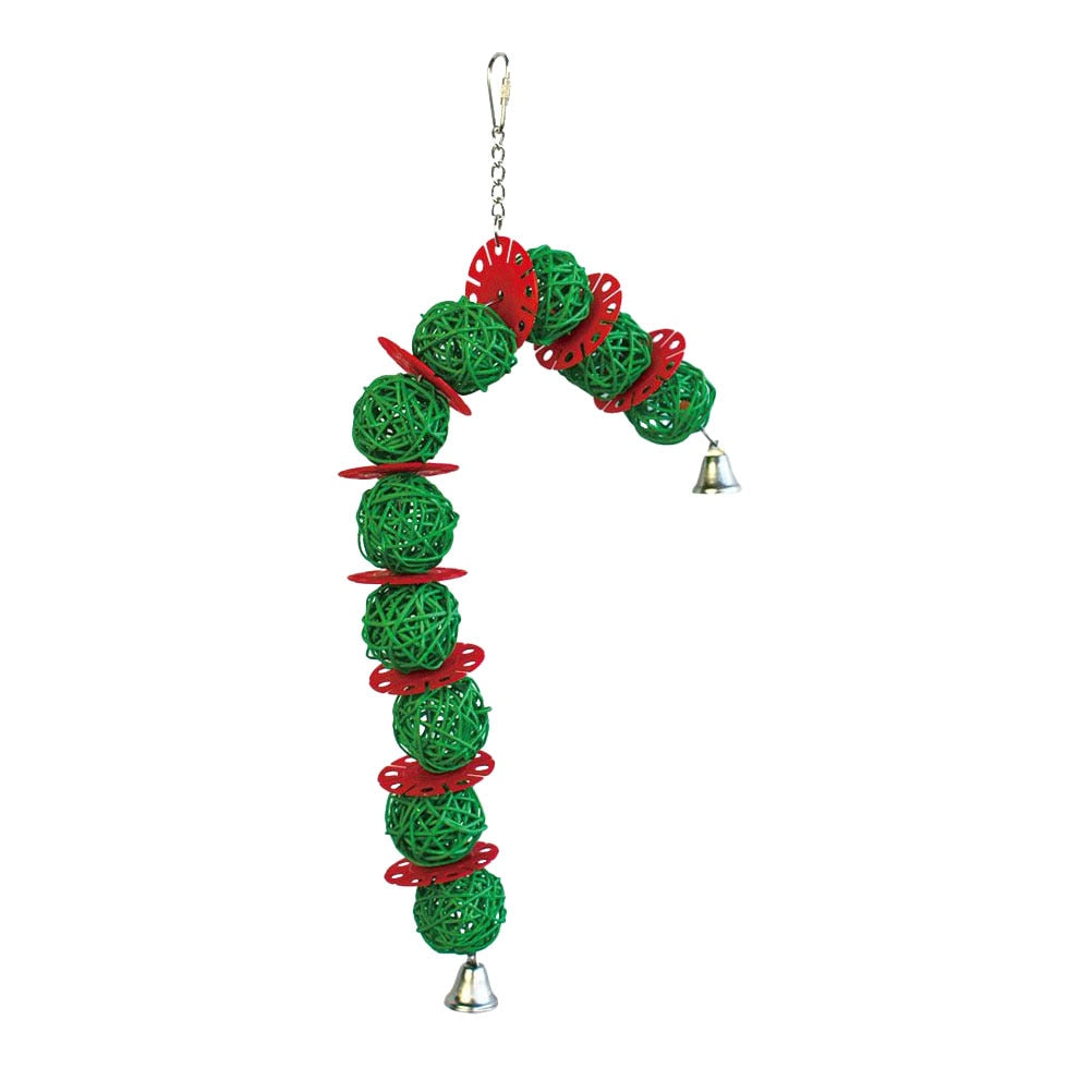 A&E Hb01489 Vine Ball Candy Cane Bird Toy