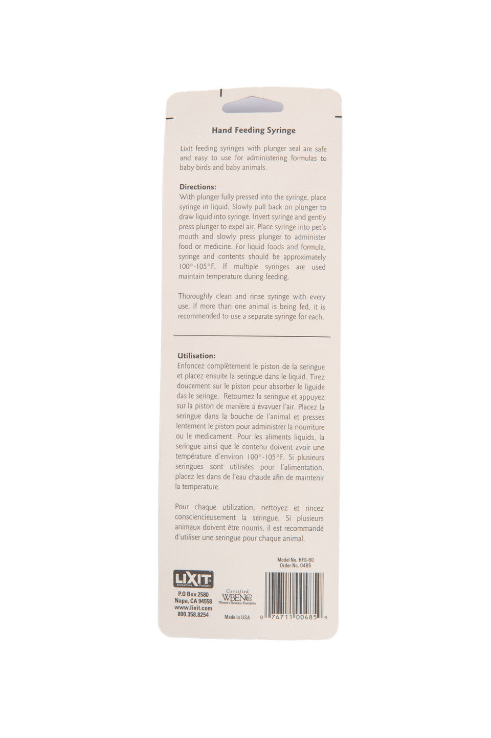 Lixitn Handfeeding  Syringe 60ML