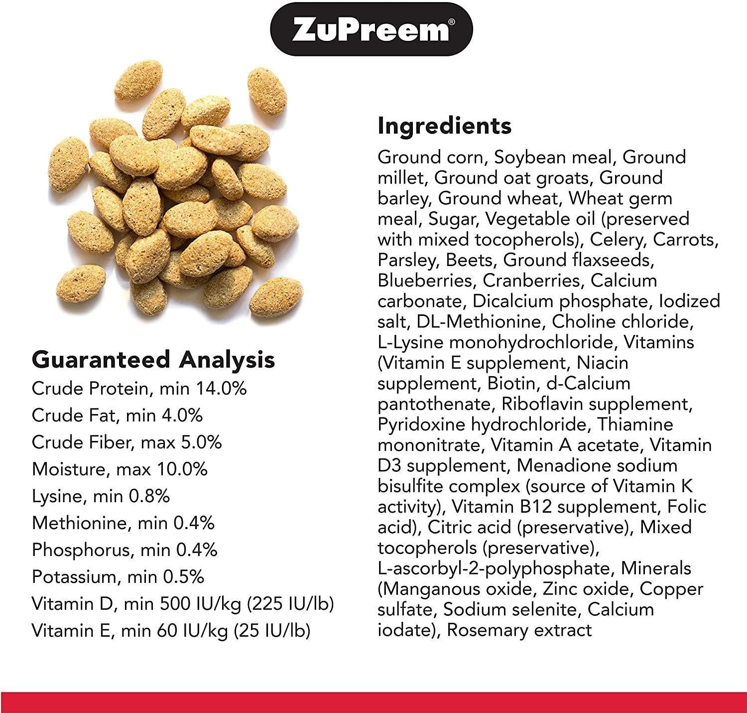 ZuPreem Natural Bird Food for Large Birds