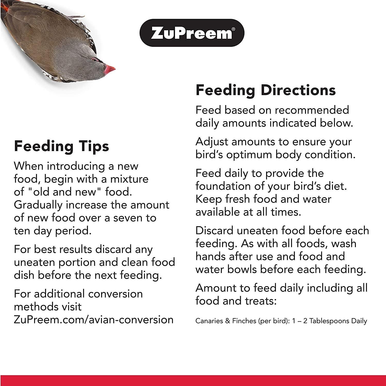 ZuPreem FruitBlend Flavor Bird Food for Very Small Birds