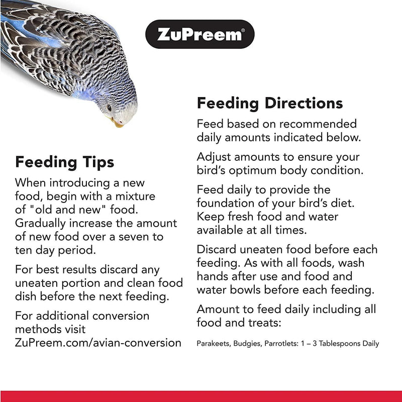 ZuPreem FruitBlend Flavor Bird Food for Small Birds