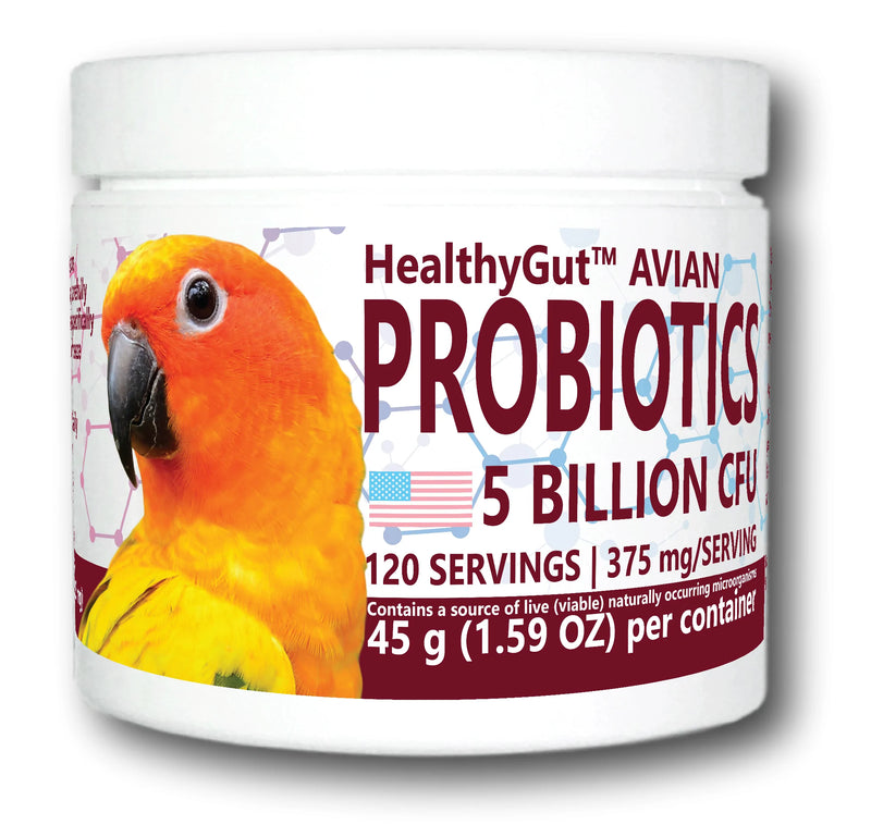 Equa Holistics HealthyGut Avian Probiotics 5 Billion CFU, 120 Servings