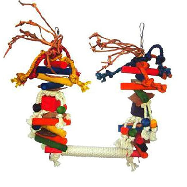 A&E HB46259 Large Rope Swing with Blocks & Leather