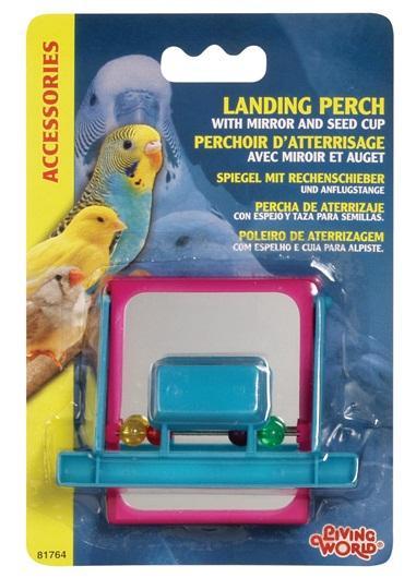 Living World Landing Perch Feeder with Mirror and Seed Cup 81764