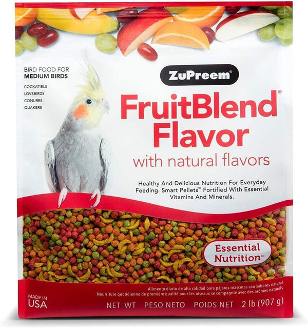 ZuPreem FruitBlend Flavor Bird Food for Medium Birds - 2 lb